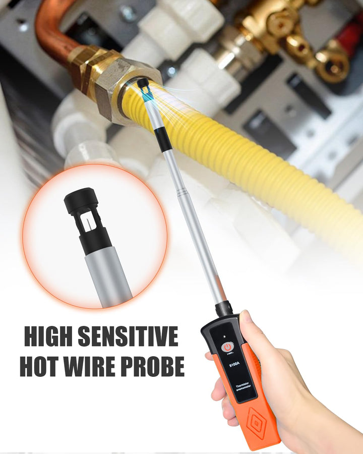 SURLABA Hitzdraht-Anemometer, XF-9100A CFM Luftgeschwindigkeitsmesser Bluetooth-APP-Verbindung, Outd