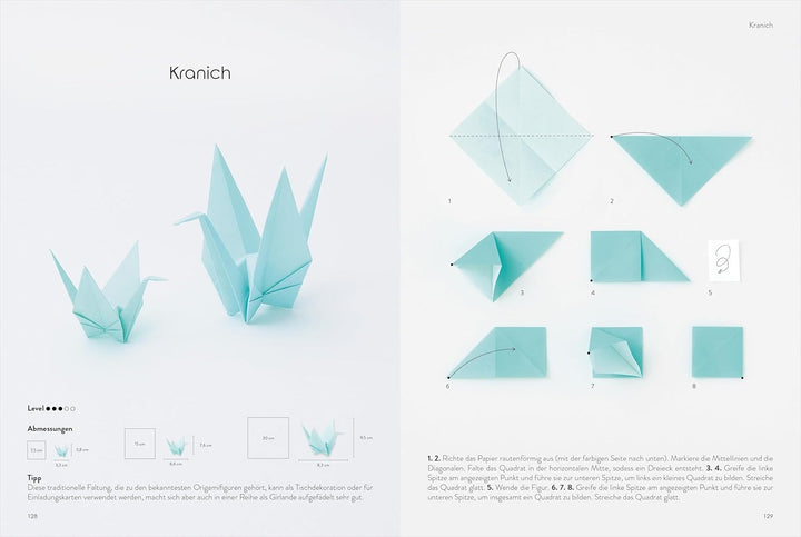 Bastelbuch Erwachsene – Das grosse Origami Buch: Über 50 Origami Ideen (Tiere, Pflanzen & Co.). Anle
