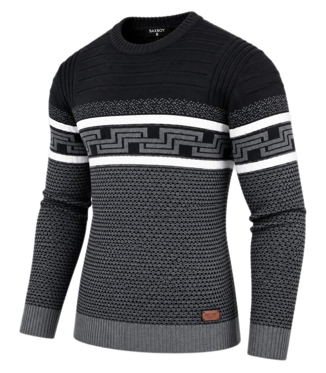 Baxboy Herren Strick-Pullover | Männer Winter-Pullover |stylischer Herren Strick-Pulli | Warmer Männ