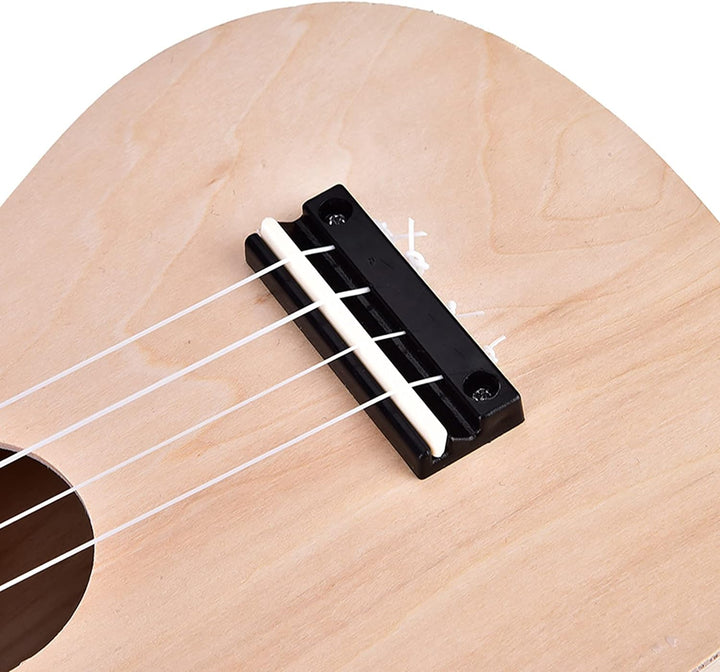 Ukulele zum Basteln mit 4 Saiten aus Lindenholz, 21 Zoll, Ukulele-Set, DIY, Make Your Own Ukulele, H