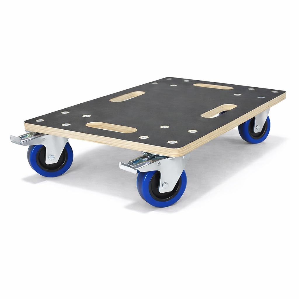 Möbelroller bis 800 kg Tragkraft - aus 18 mm Multiplex Holz mit Rutschfester Siebdruckplatte &amp; 4 Len