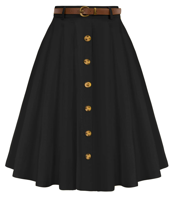Belle Poque Damen Rock Schwarz S, Schwarz S