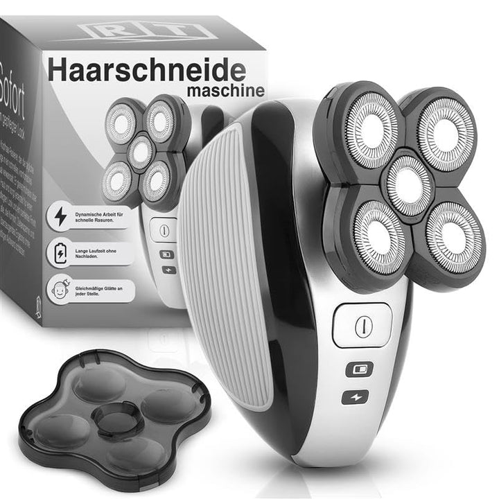Retoo Herrenrasierer Face & Body Rasierer Herren Elektrisch IPX4 – Trimmer & Bodygroomer mit 5 Köpfe