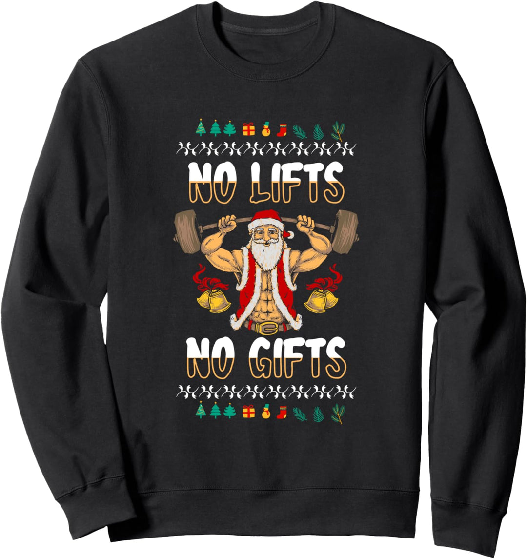 Ugly Christmas Gym Weihnachtsmann Powerlifting Sweatshirt