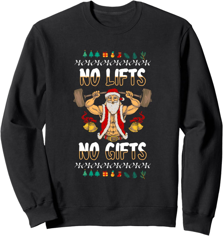 Ugly Christmas Gym Weihnachtsmann Powerlifting Sweatshirt