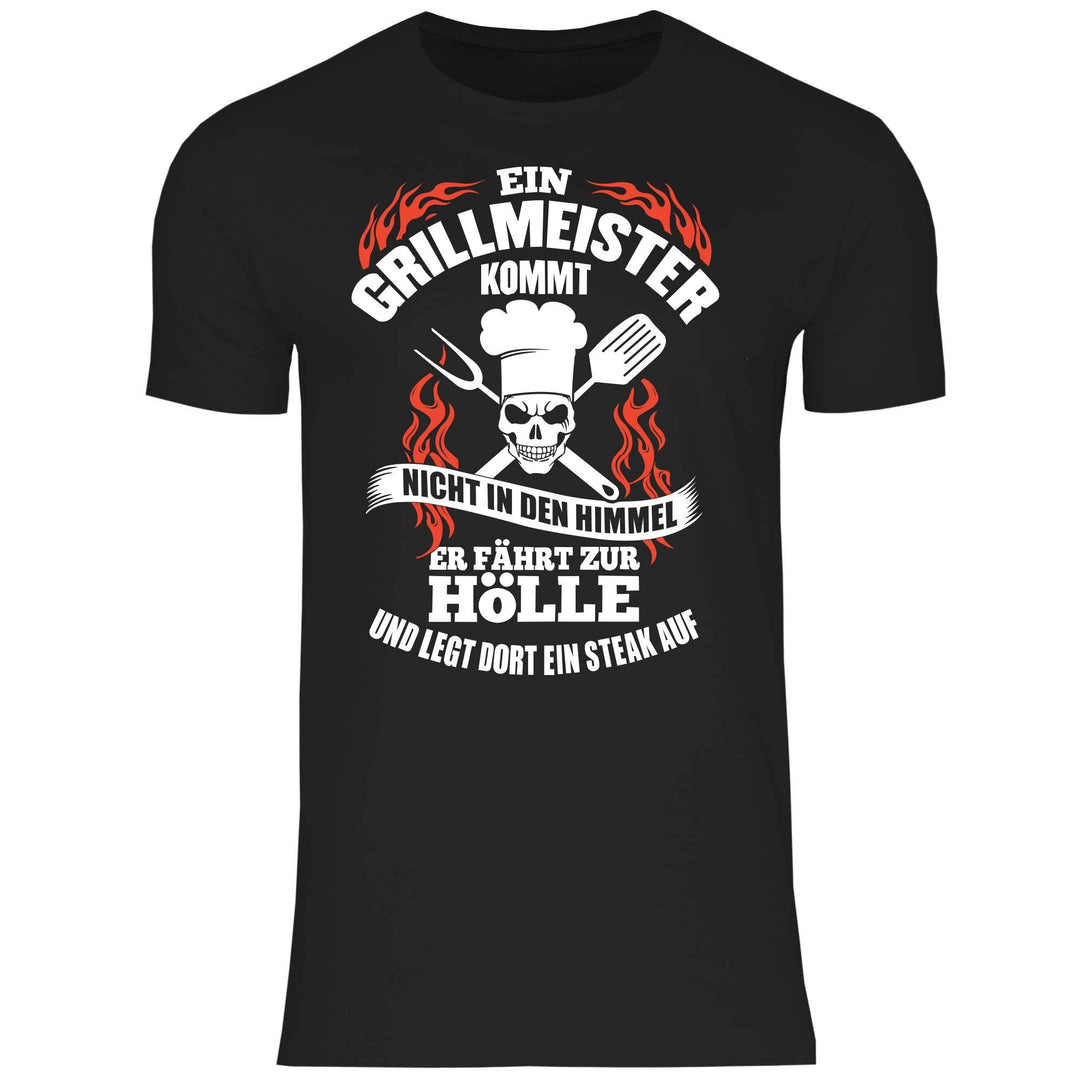 wowshirt Herren T-Shirt Grill-Schürze Grillen Griller BBQ Grillmeister Wurst Steak Barbecue M D1880,