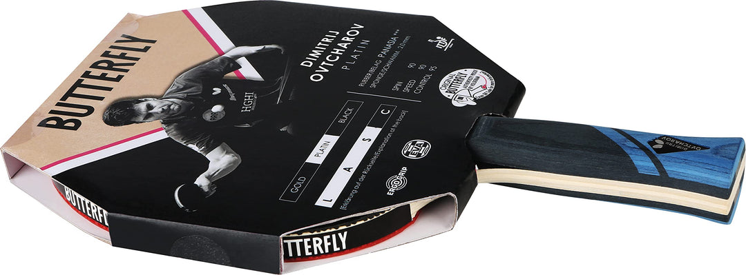 Butterfly® Dimitrij Ovtcharov Platin Tischtennisschläger | Eva-Technologie | ITTF zertifizierter Pan
