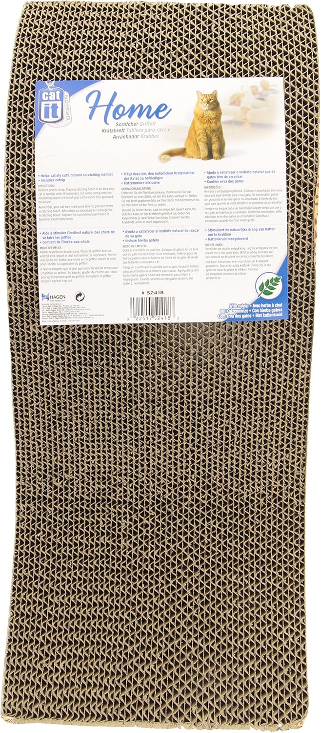 Catit Kratzpappe für Katzen, Kratzer in S-Form aus Pappe, mit Katzenminze klein-Chaise, klein-Chaise