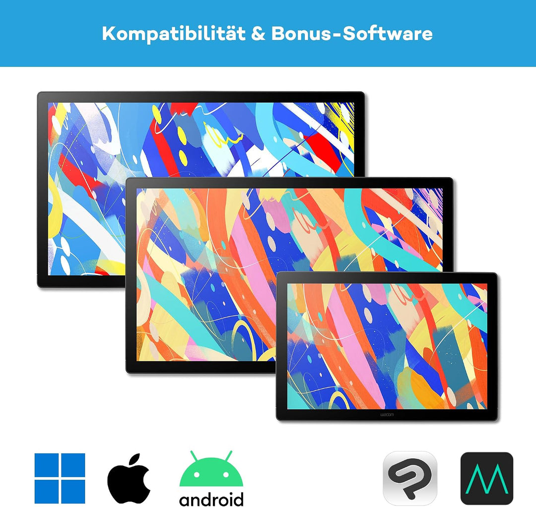 Wacom Cintiq 16 (2025 Edition) – Kompaktes 2.5K Kreativ-Stiftdisplay mit Wacom Pro Pen 3, entspiegel