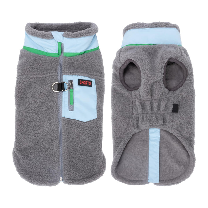FEimaX Warme Hundemantel Winddichte Haustier Winter Fleece Hundejacke Winterweste mit D-Ring Hundekl