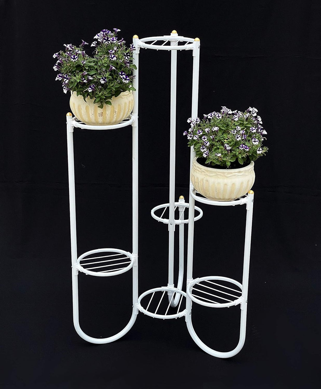 DanDiBo Blumentreppe Metall Weiss 93922 Pflanzenentreppe 101 cm Blumenregal Pflanzenständer Blumenst