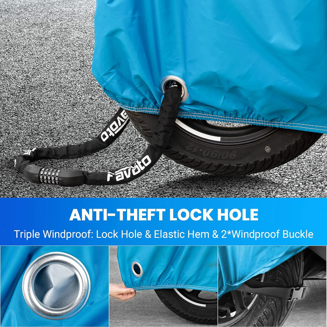 Favoto Verbesserte Version Wasserdicht Motorradabdeckung Motorrad Abdeckplane Outdoor Motorradgarage