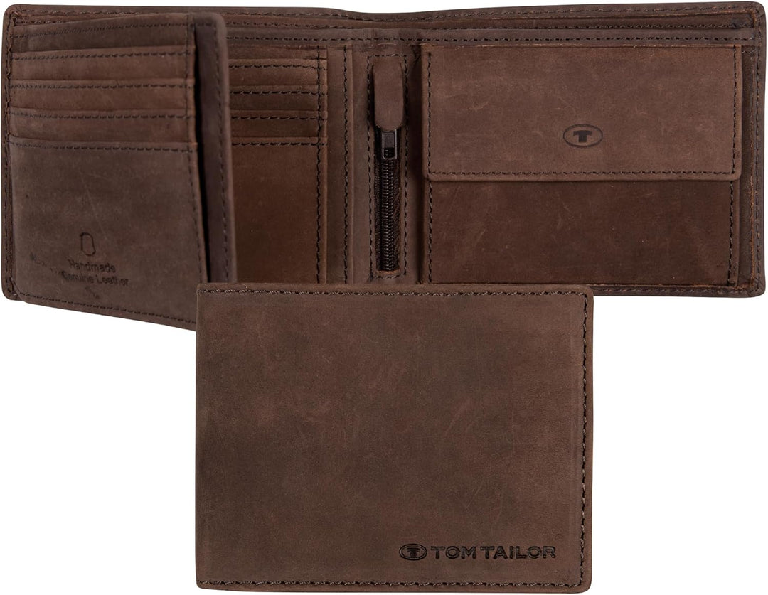 TOM TAILOR Bags Ron Herren Geldbörse RFID Hochformat Leder 12,5 x 2 x 9,5 Brown, 12,5 x 2 x 9,5 Brow