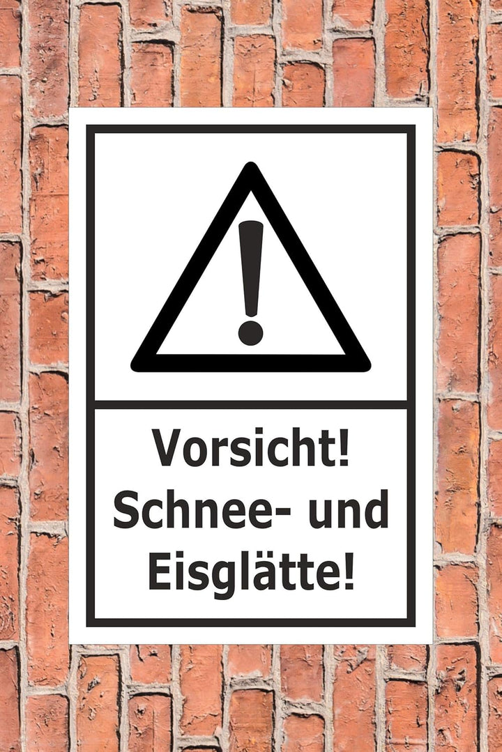 Schild Schnee- und Eisglätte - 60x40cm - Bohrlöcher - 3mm Aluverbund – 20 VAR S00018-073-A 60x40cm –