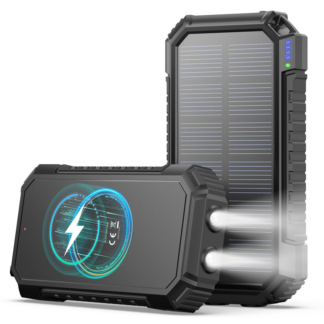 A ADDTOP Solar Power Bank – 20000mAh kabelloses PowerBank mit USB C – 3,0A Schnellladefunktion Tragb
