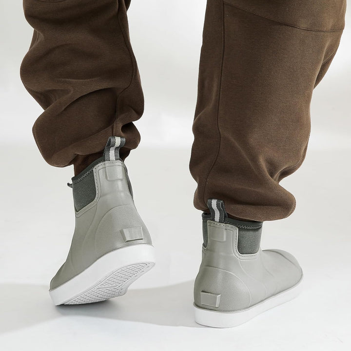 Rumkok Gummistiefel Herren Halbhoch, Grundlegend Wasserdicht Atmungsaktiv Stiefeletten, Anti-Rutsch