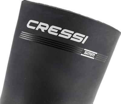 Cressi Sarago Socks (3 or 5mm) - Neopren Thermoschuhe 3 or 5mm, für Erwachsene Unisex 5 mm Schwarz X