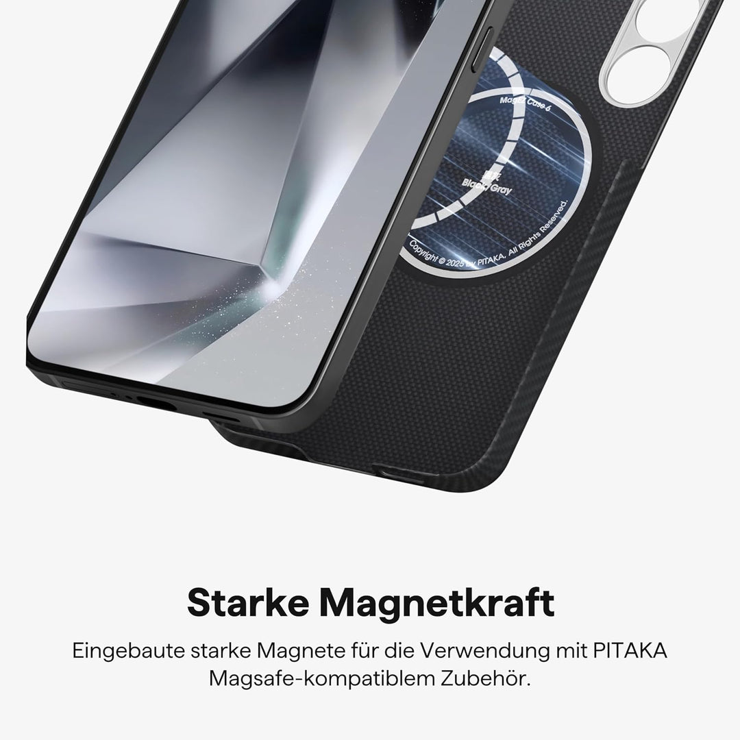 pitaka Hülle für Samsung Galaxy S25 Plus Ultradünne Handyhülle Magnetische und Kratzfeste Schutzhüll