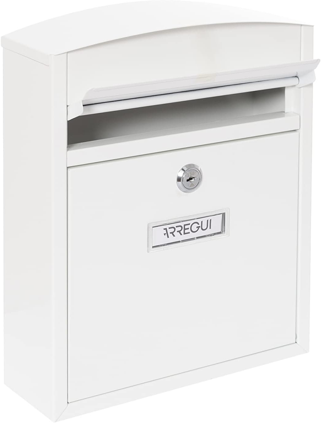 Arregui - Briefkasten aus Edelstahl, 28,5 x 24 x 9,5 cm, weiss, Weiss