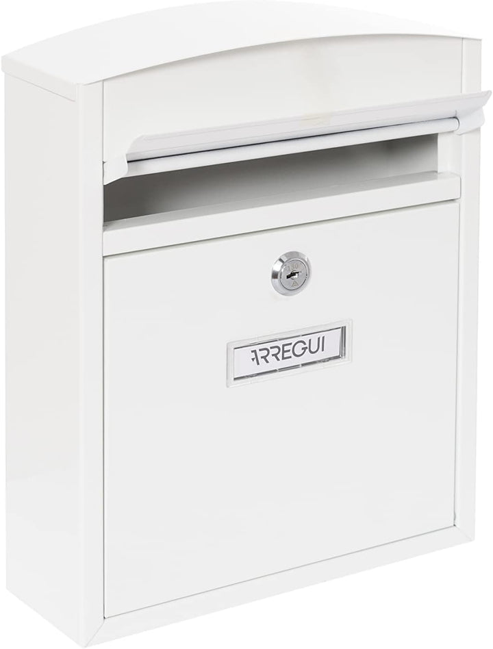 Arregui - Briefkasten aus Edelstahl, 28,5 x 24 x 9,5 cm, weiss, Weiss