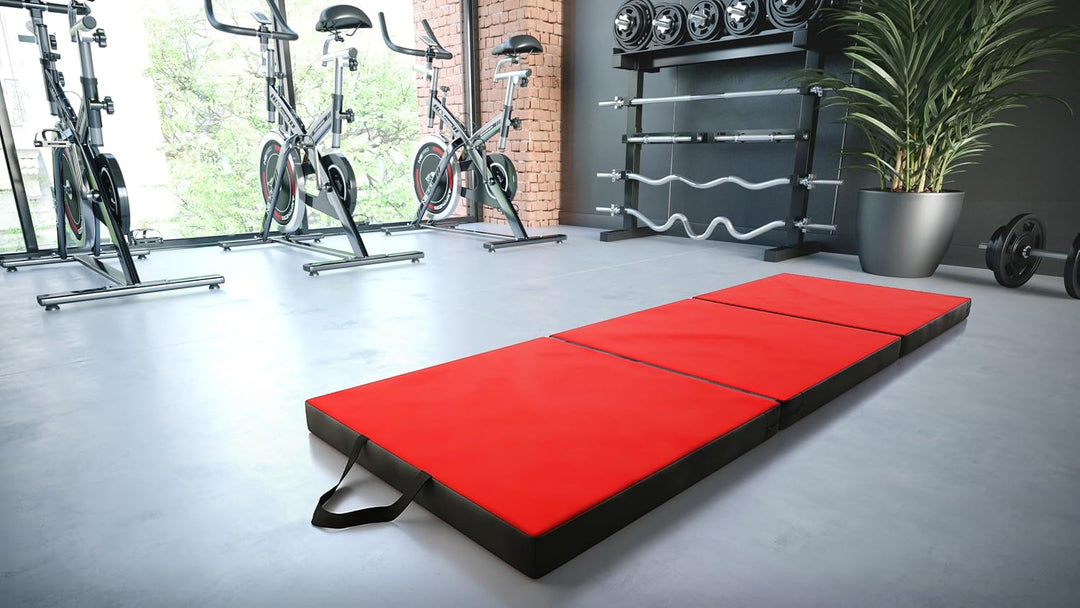 Sportmatte 195 x 80 x 6 cm | Weichbodenmatte klappbar, Gymnastikmatte tragbar, Yogamatte wasserabwei