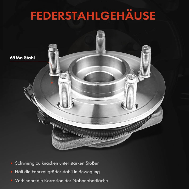 Frankberg 2x Radnabe Radlagersatz Vorderachse Links Rechts Kompatibel mit Nitro 2.8L-4.0L 2007-2011