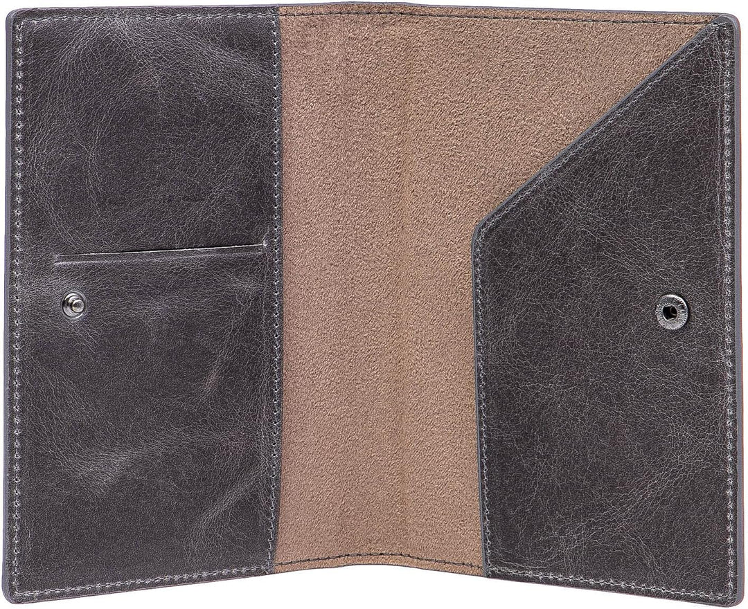 Solo Pelle Impfpasshülle, Reisepasshülle, Echtleder Passhülle, Schutzhülle Tasche für Kreditkarten D