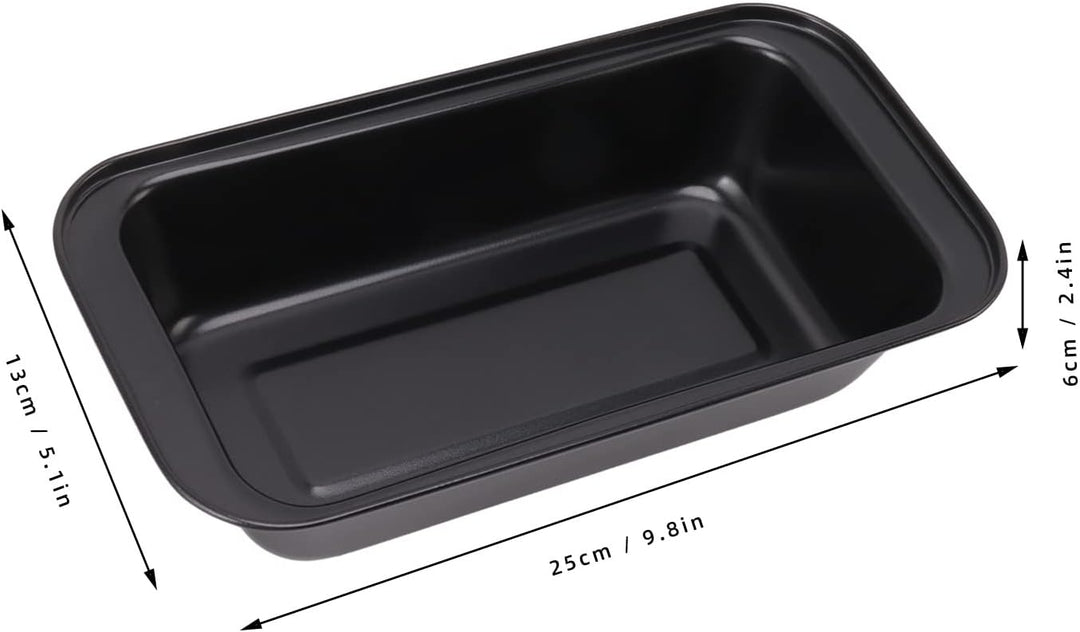 Jenngaoo 3 Stück Antihaft Backform, 25x13x6 cm Brotbackform aus Kohlenstoffstahl Rechteckige Kastenf