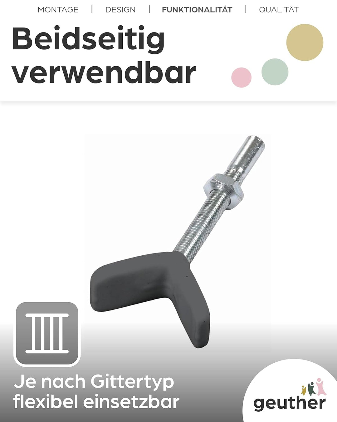 Y-Spindel zur Befestigung an Säulen | 2 Stück (1er Pack)