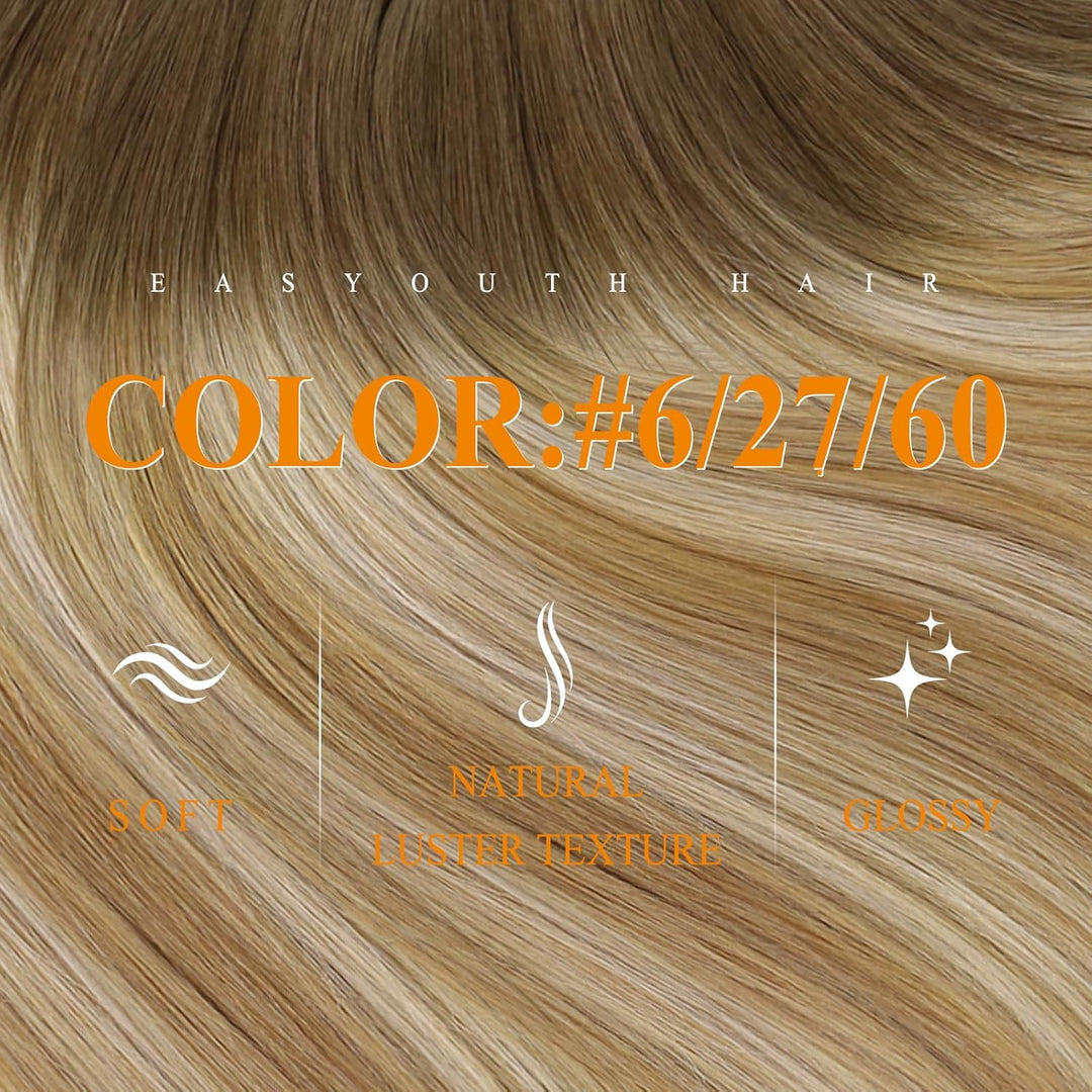 Easyouth Tape in Extensions Echthaar Balayage Tape in Haar Extensions Remy Menschenhaar Tape in Echt