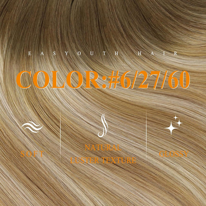 Easyouth Tape in Extensions Echthaar Balayage Tape in Haar Extensions Remy Menschenhaar Tape in Echt