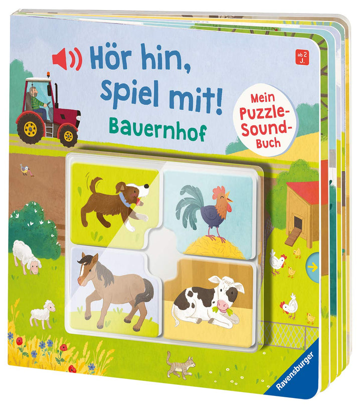 Hör hin, spiel mit! Mein Puzzle-Soundbuch: Bauernhof, Pappband