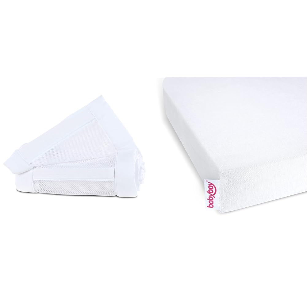 babybay Nestchen Mesh-Piqué/Bettumrandung für Beistellbett/Stossschutz für Baby Bett, passend für Mo