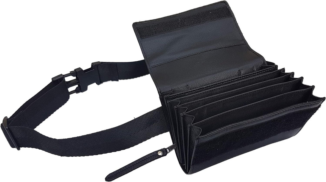 CLAIRE-FONCET Hochwertige Rindsleder Kellnertasche, Kellnergeldbörse, Kellnergeldbeutel, Ohne 5 Euro