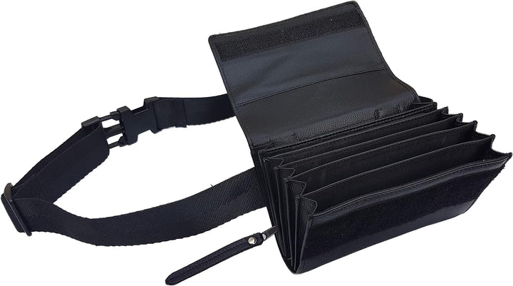 CLAIRE-FONCET Hochwertige Rindsleder Kellnertasche, Kellnergeldbörse, Kellnergeldbeutel, Ohne 5 Euro