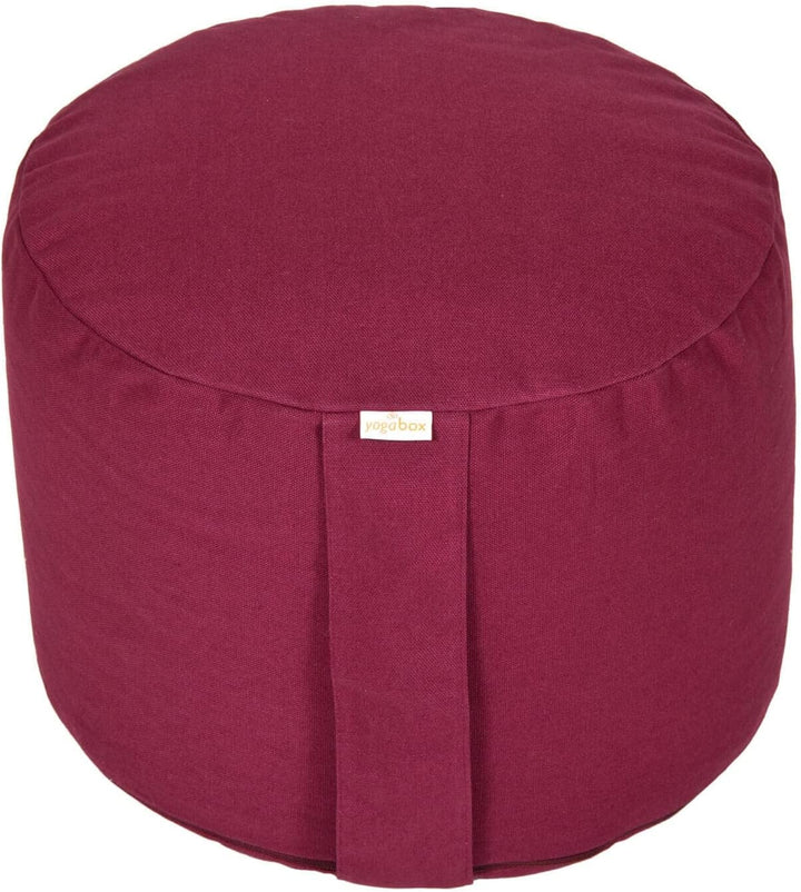 Yogabox Hochwertiges Meditationskissen Rondo Big - Yogakissen extra hoch Bezug und Innenkissen 100%