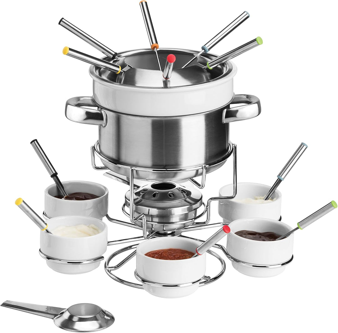 Premier Housewares Rostfreier Stahl/Porcelain Fondue Set, Weiss by Premier Housewares