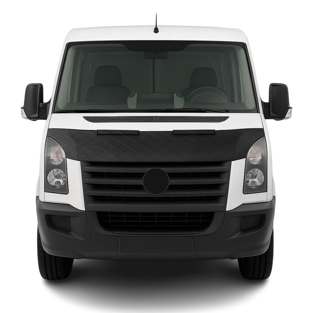 OMAC Schwarz Halb Haubenbra Steinschlagschutz Bonnet Bra kompatibel mit VW Crafter 2006-2017 Schwarz