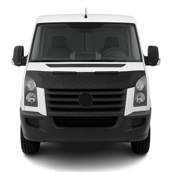 OMAC Schwarz Halb Haubenbra Steinschlagschutz Bonnet Bra kompatibel mit VW Crafter 2006-2017 Schwarz