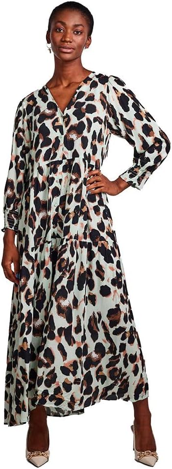 YAS Damen Kleid XS Celadon Green, XS Celadon Green