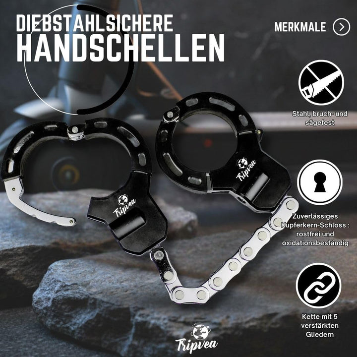 Schloss für Elektroroller, Fahrrad, Kinderwagen + Aufbewahrungstasche - Ultra-resistentes Vorhängesc