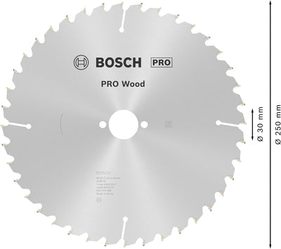 Bosch Accessories Bosch Professional 1x Kreissägeblatt Optiline Wood (Sägeblatt für Holz, Ø 250 x 30