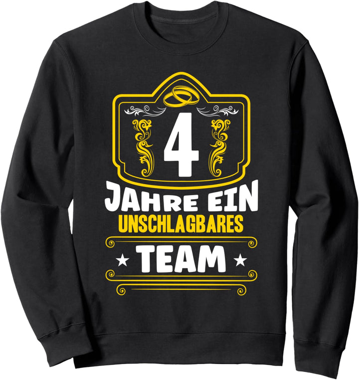 Seidenhochzeit 4.Hochzeitstag Ehepaar 4 Jahre verheiratet Sweatshirt
