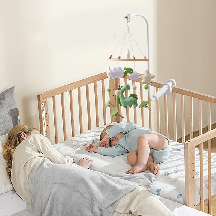 Mobile Halterung für Babybett, Multifunktional 80cm Mobile Halterung Wickeltisch, Verstellbar Mobile
