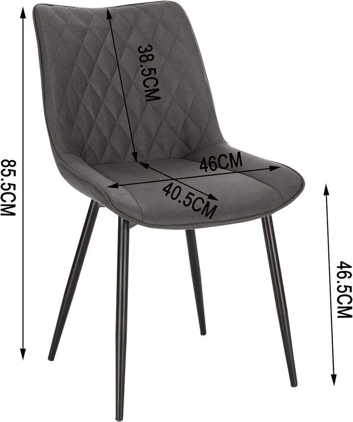 WOLTU 4 x Esszimmerstühle 4er Set Esszimmerstuhl Küchenstuhl Polsterstuhl Design Stuhl mit Rückenleh
