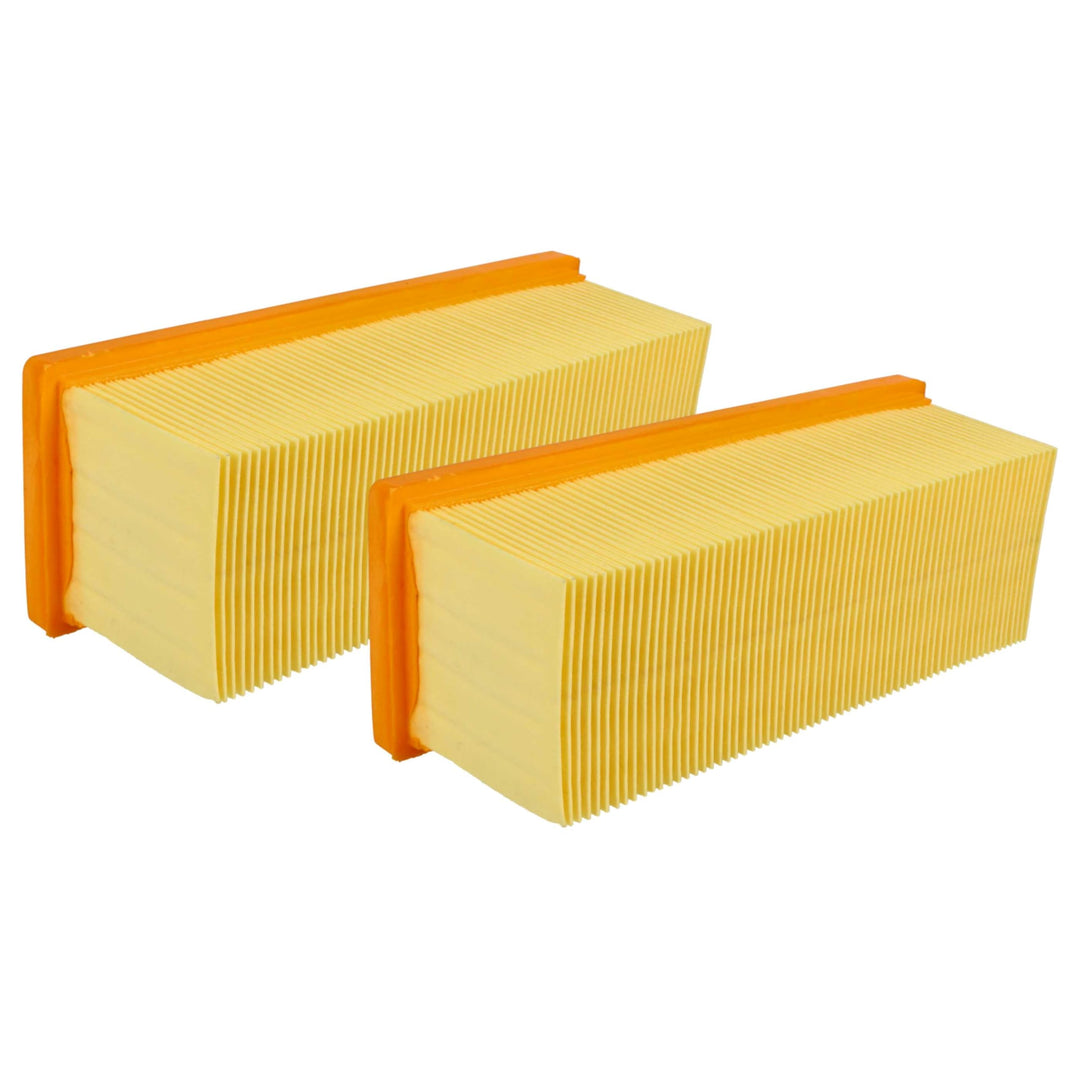 vhbw 2x Flachfaltenfilter kompatibel mit Kärcher 2501 | 2501 TE, 2601, 2601 plus, 2701, 2701TE, 2801