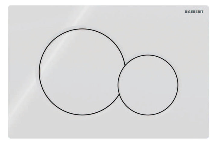 Geberit 115770115 Betätigungsplatte Sigma01, Kunststoff für 2-Mengen-Spülung 1 Stück Weiss, Weiss