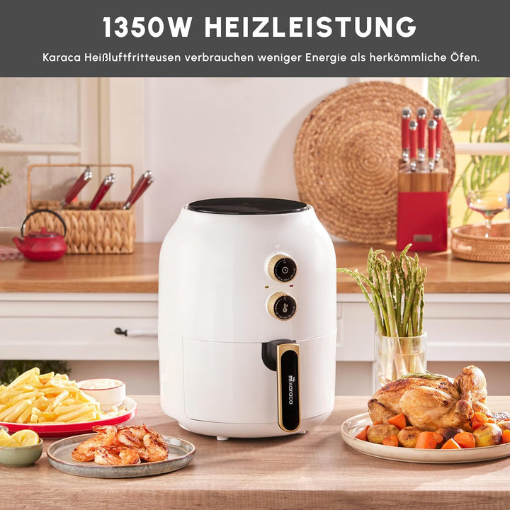 Karaca Multifry Heissluftfriteuse, Air fryer, einfache Reiningung, Energiesparend, gesund frittieren