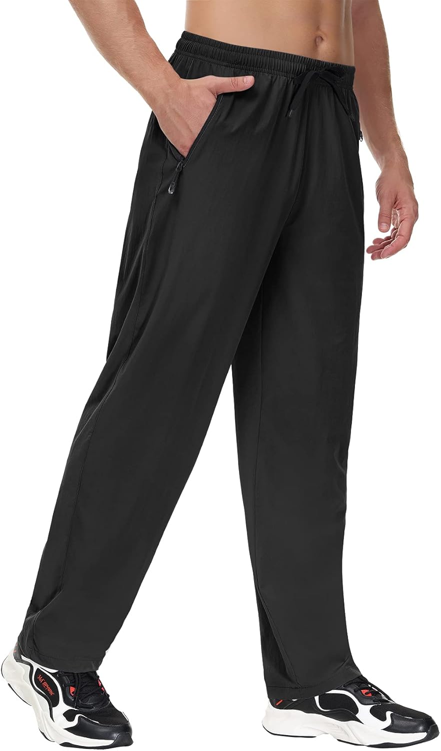 Butrends Herren Wanderhose Leicht Outdoorhose Workout-Laufhosen Atmungsaktive Sporthose, S Schwarz