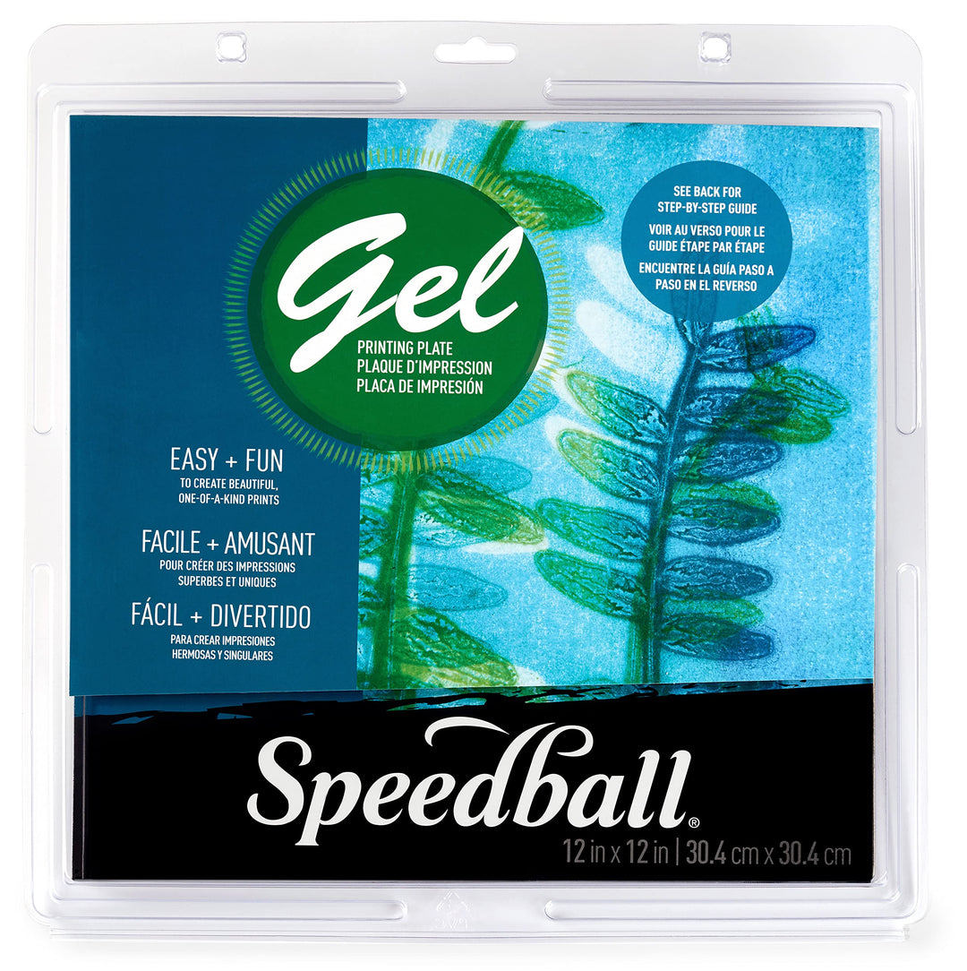 Speedball 12 X 12 Gel Printing Plate Geldruckplatte, farblos, 30,5 x 30,5 cm, 30,5 x 30,5 cm